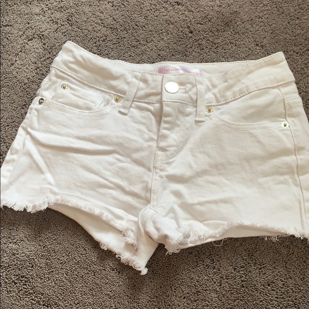 Cute white jean shorts
